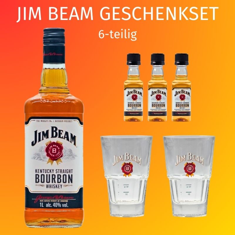 JGA Getränke: Jim Beam Whiskey Geschenkset