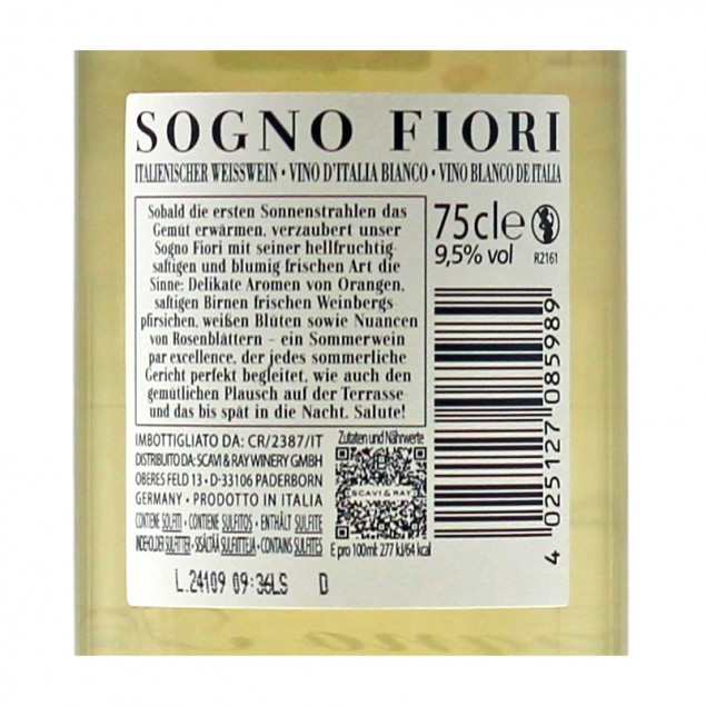 Scavi & Ray Sogno Fiori 0,75 L 9,5% vol