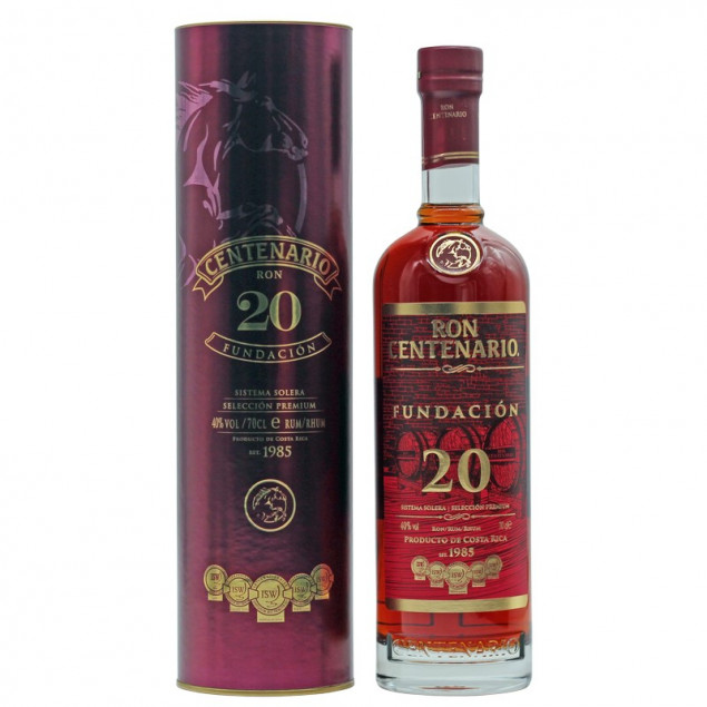 Image of Ron Centenario 20 Jahre Fundacion 40% 0,7l (64,14 &euro; pro 1 l)