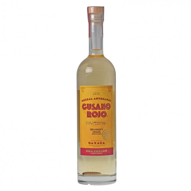 Image of Mezcal Gusano Rojo mit Wurm 0,7 L 38% vol