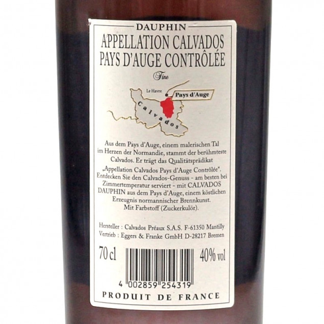Calvados Dauphin Fine 0,7 L 40%vol