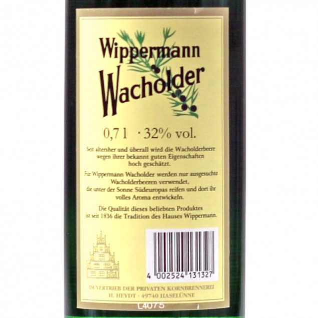 Wippermann Wacholder 0,7 L 32% vol