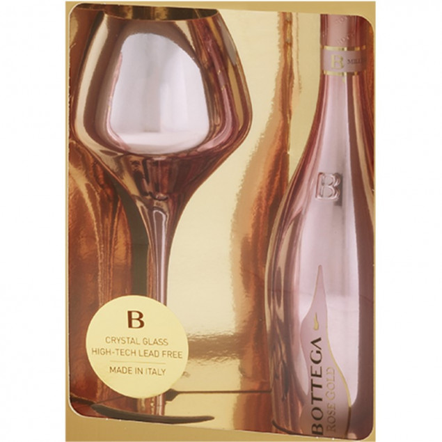 Bottega Rose Gold in GP mit Magnifico Rose Gold Glas 0,75 L 12% vol