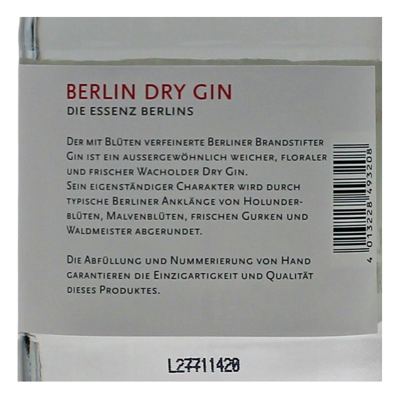 Berliner Brandstifter Dry Gin kaufen günstig