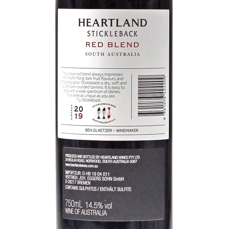 Stickleback Red Heartland Wines 0,75 L 14,5%vol