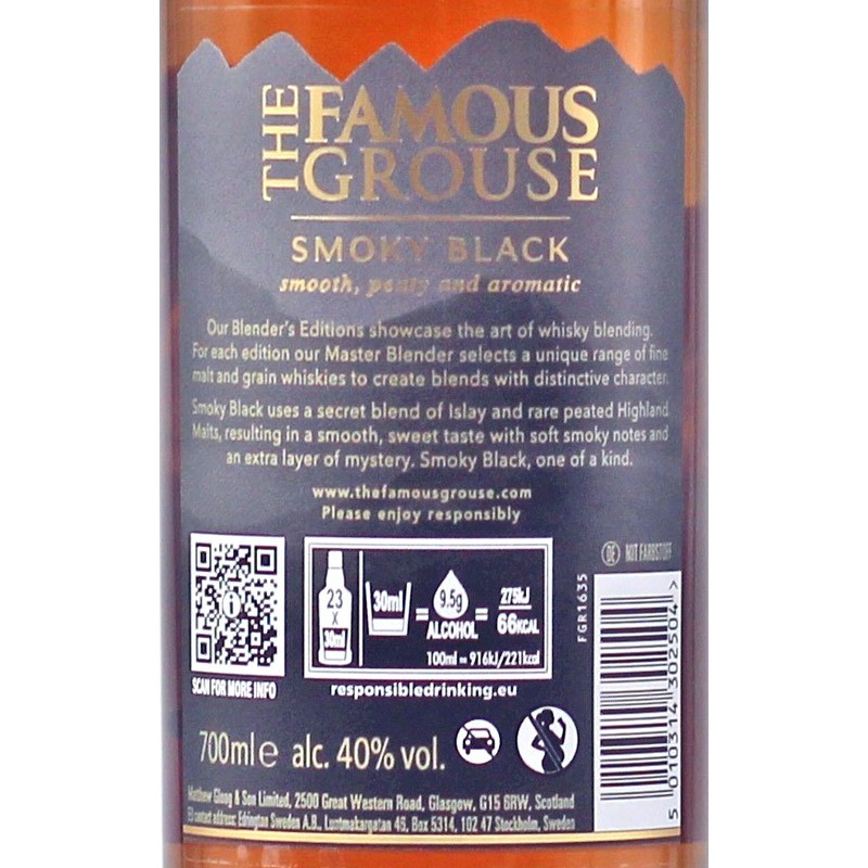 Famous Grouse Smoky Black 0,7 L 40% vol