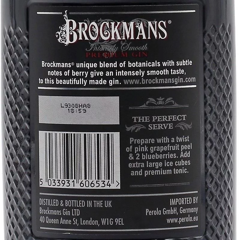 Premium Gin Brockmans Intensely Smooth