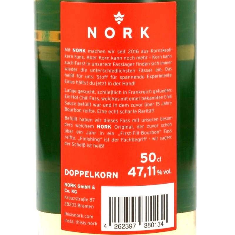 Nork Original X Hot Chili Cask 0,5 L 47,11% vol