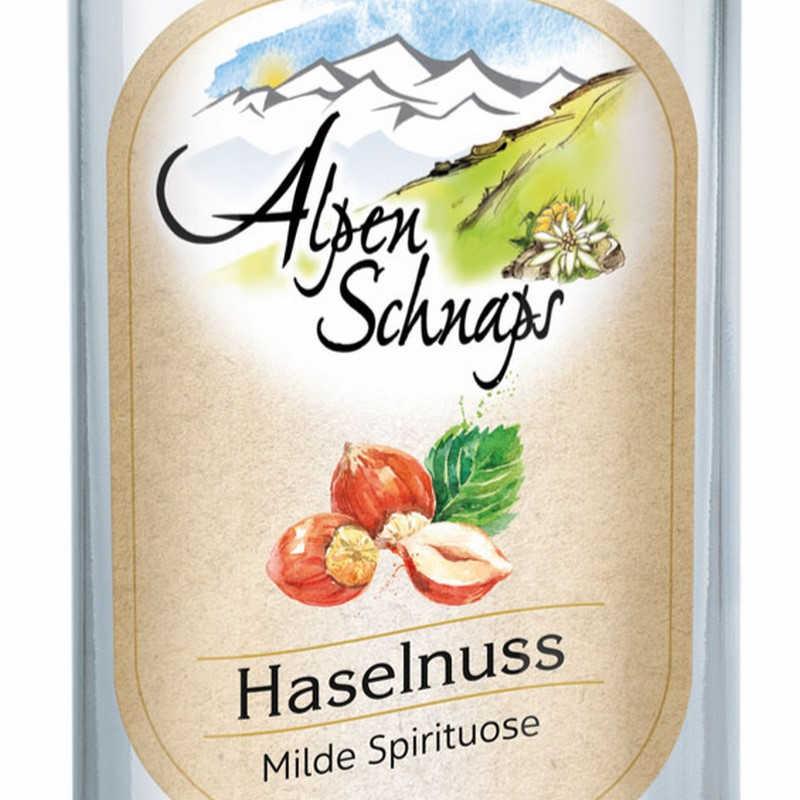 Liter Haselnuss vol 1 % 33 Alpenschnaps Steinbeisser