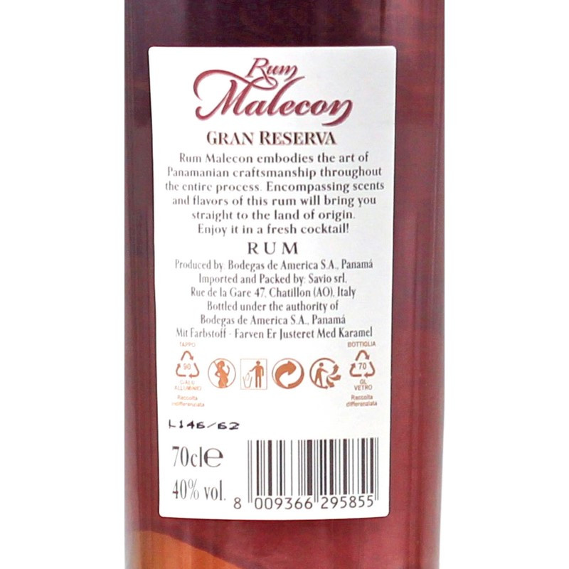 Malecon Rum Gran Reserva 8 Jahre 0,7 L 40% vol