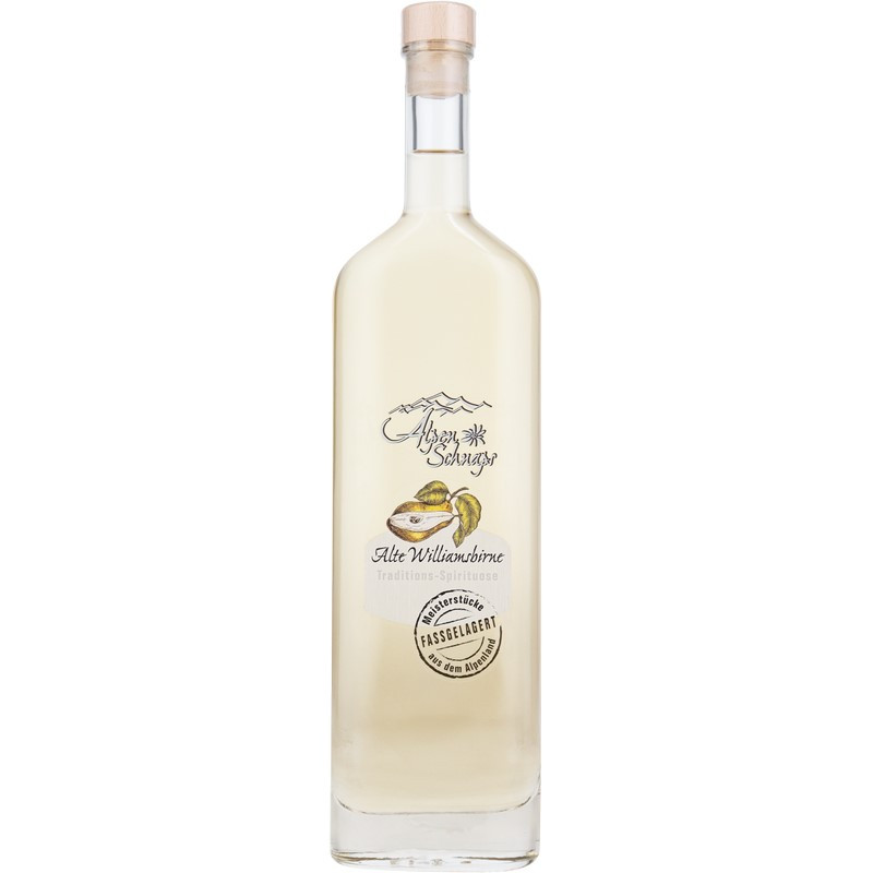 Alpenschnaps Alte Williamsbirne Fasslagerung 0,5 L 42% vol