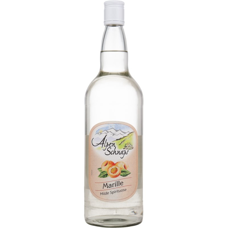 Alpenschnaps Marille milde Spirituose 1 L 35% vol